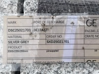 2No. UNUSED SILVER GRANITE POSTS 2000mm x 150mm x 150mm - 2