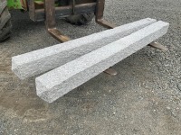 2No. UNUSED SILVER GRANITE POSTS 2000mm x 150mm x 150mm - 5