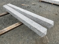 2No. UNUSED SILVER GRANITE POSTS 2000mm x 150mm x 150mm