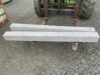 2No. UNUSED SILVER GRANITE POSTS 2000mm x 150mm x 150mm - 4