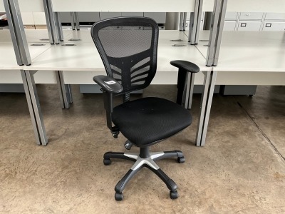 ERGONOMIC MESH 3 LEVER OPERATOR CHAIR WITH ADJUSTABLE ARMS