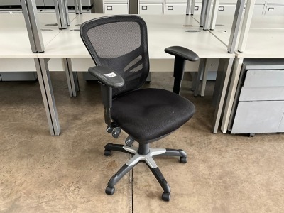ERGONOMIC MESH 3 LEVER OPERATOR CHAIR WITH ADJUSTABLE ARMS