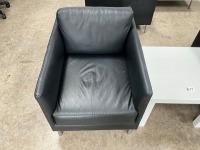 2No. HABITAT ARMCHAIRS & IKEA SIDE TABLE - 2