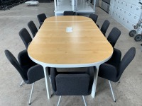 10 SEATER MEETING TABLE & CHAIRS - 2