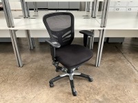ERGONOMIC MESH 3 LEVER OPERATOR CHAIR WITH ADJUSTABLE ARMS - 2