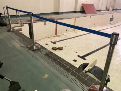 3No. RETRACTABLE QUEUE BARRIERS