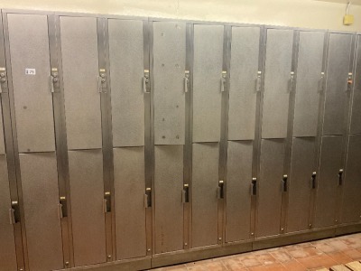 3No. 6 COMPARTMENT METAL LOCKERS