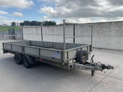 IFOR WILLIAMS 16ft X 6ft 7" TWIN AXLE DROPSIDE BUILDERS TRAILER