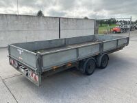 IFOR WILLIAMS 16ft X 6ft 7" TWIN AXLE DROPSIDE BUILDERS TRAILER - 9