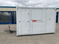 PORTAKABIN APPROX. 11ft 8" X 7ft 6" SINGLE AXLE TOWABLE WELFARE UNIT - 37