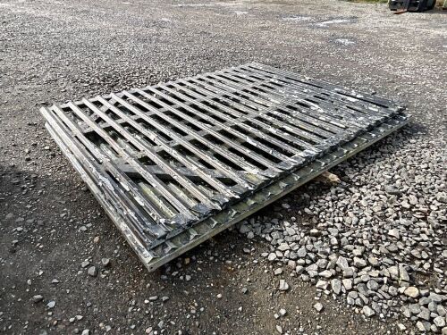 2No. APPROX. 8ft x 7ft HEAVY DUTY METAL GATES