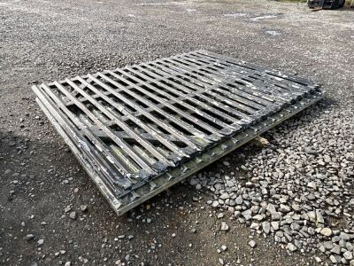 2No. APPROX. 8ft x 7ft HEAVY DUTY METAL GATES
