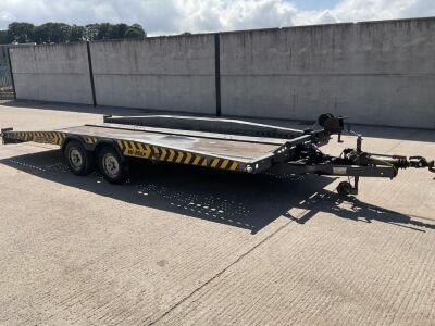 APPROX. 14ft x 6.6ft BRIAN JAMES HI MAX 3500KGS TWIN AXLE TILT BED CAR TRANSPORTER