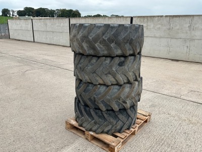 4No. 405/70-24 PART WORN TYRES