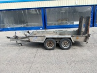 APPROX. 9ft x 4ft IFOR WILLIAMS GH94BT TWIN AXLE 2700kgs BEAVERTAIL PLANT TRAILER - 5
