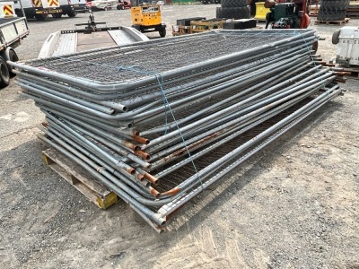 APPROX. 20No. GALVANISED TEMPORARY FENCING PANELS