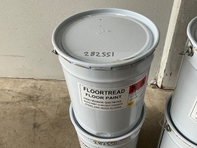 1No. 20 LITRE TIN OF UNUSED RED FLOOR PAINT
