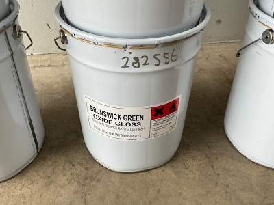 1No. 20 LITRE TIN OF UNUSED GREEN OXIDE PAINT