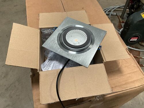 9No. UNUSED KSR LIGHTING 4000K LED SINGLE PLATE LIGHTS