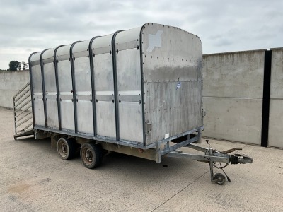 IFOR WILLIAMS 12ft x 6ft5" TWIN AXLE 3500KGS CATTLE TRAILER