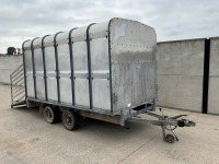 IFOR WILLIAMS 12ft x 6ft5" TWIN AXLE 3500KGS CATTLE TRAILER