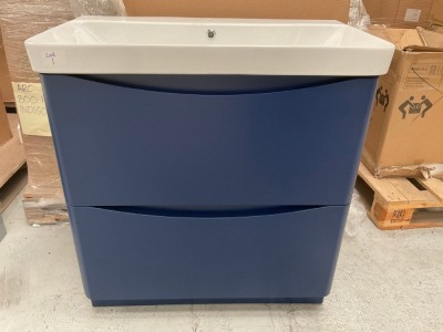 800 ARC FLOOR UNIT + BASIN - INDIGO BLUE