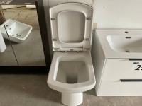 FULLY ENCLOSED BACK-TO-WALL TOILET WITH SOFT-SQUARE FRONT, PAN, CISTERN AND SEAT - 5