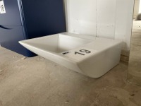 510×430 CERAMIC WALL BASIN WITH OFFSET LEDGE - 3