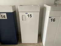 400 FLOOR-STANDING CLOAKROOM UNIT IN WHITE GLOSS
