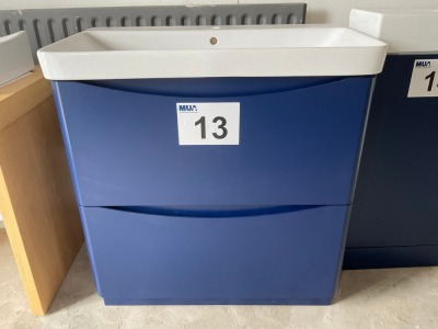 800 ARC FLOOR UNIT + BASIN - INDIGO BLUE