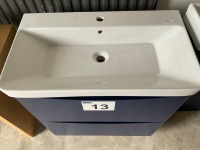 800 ARC FLOOR UNIT + BASIN - INDIGO BLUE - 2