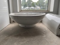600 CERAMIC ROUNDED BOWL WITH CHUNKY ROUNDED PEDESTAL - 2