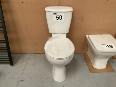 COMFORT HEIGHT OPEN-BACK CLOSE-COUPLED TOILET, INCLUDING PAN, CISTERN AND SEAT