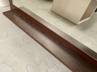 1500 × 480 MIRROR WITH TWO OVER-MIRROR LIGHTS AND SHELF, MAHOGANY FINISH - 3