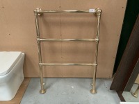 650 × 950 POLISHED BRASS TOWEL HANGER WITH SIDE-ENTRY WATER INLET