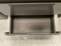 600 WALL-MOUNTED TWO-DRAWER ANTHRACITE GLOSS UNIT WITH CHROME TAP - 6