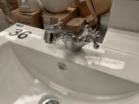 600 FLOOR-STANDING ANTHRACITE GLOSS HANDLELESS UNIT WITH CHROME TAP - 4