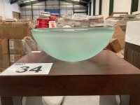 450 MAHOGANY UNIT WITH ROUND GLASS BASIN - 3