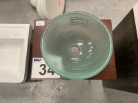 450 MAHOGANY UNIT WITH ROUND GLASS BASIN - 4