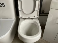 SEMI COMFORT-HEIGHT OPEN-BACK TOILET WITH PAN, CISTERN AND SEAT - 5