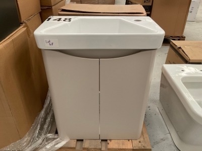 ARC 500 WALL MOUNTED UNIT + BASIN - MATT STONE GREY