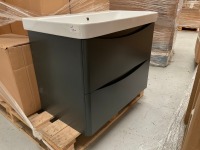 ARC 800 WALL MOUNTED UNIT + BASIN - MATT ANTHRACITE