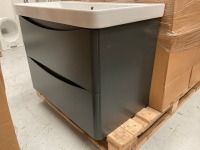 ARC 800 WALL MOUNTED UNIT + BASIN - MATT ANTHRACITE - 4
