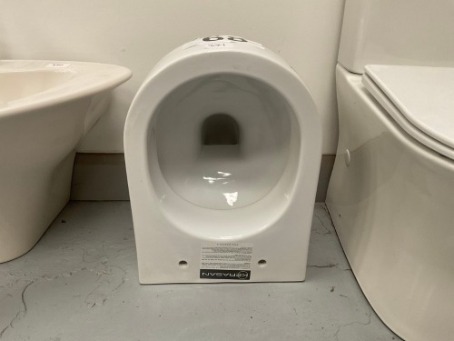 WALL-HUNG PAN WITH D-SHAPED SEAT
