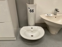 520×460 CERAMIC ROUNDED BASIN WITH FULL PEDESTAL