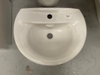 520×460 CERAMIC ROUNDED BASIN WITH FULL PEDESTAL - 2