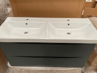 ARC 1200 WALL MOUNTED UNIT + BASIN - MATT ANTHRACITE (2PCS) - 3