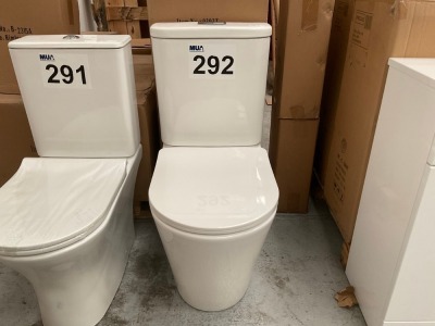 4x FULLY ENCLOSED TOILETS INC PAN, CISTERN & SEAT