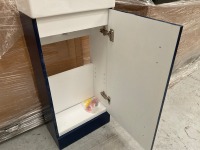 CUBE 400 FLOOR UNIT + BASIN - MATT INDIGO BLUE - 4