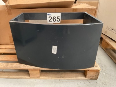700 CURVED VANITY UNIT IN INDIGO BLUE, WALL-MOUNTED, UNIT ONLY (NO BASIN)